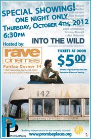 Into the Wild Movie Night to benefit Promise Places Charity